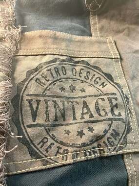 Myra Bag Upcycled Canvas and Leather VTG Retro Design Tote Bag Western Boho